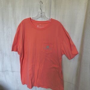 Unisex Size XL Southern Marsh Coral Short Sleeve Pocket Tee